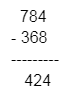 Picture Showing The Final Result of Subtraction