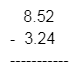 Picture of Aligning the Subtraction of Decimal Numbers