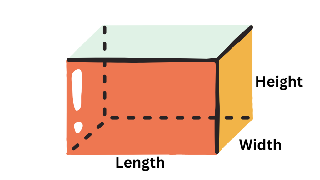 A Rectangular Prism With Length, Width, and Height for Calculating How to Find Volume