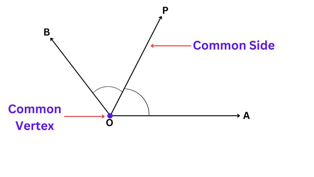 Adjacent Angles With Common Side and Common Vertex